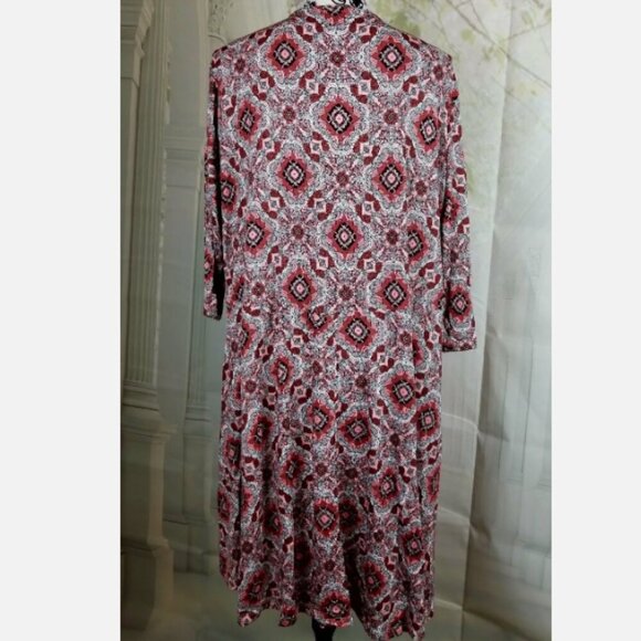 Rue 21 Mandala Medallion Print Dress - Lace UP, Stretch, 3/4 sleeves - Picture 9 of 9